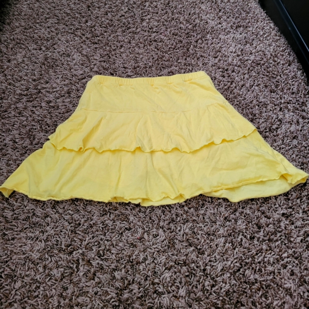 girls yellow skirt medium 10/12